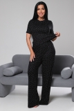 У-05 Домашний костюм брюки (Черный/горох) (Фото 4)