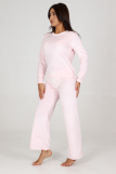 454 Пижама женская брюки (Нежно-розовый) (Фото 3)