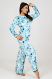 453 Пижама женская брюки (Звезды, ментол) (Фото 3)