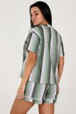 987 Пижама (шорты) (Зеленая полоса) (Фото 6)