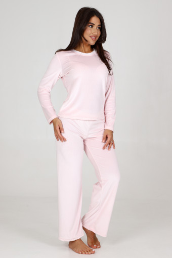 454 Пижама женская брюки (Нежно-розовый) (Фото 2)